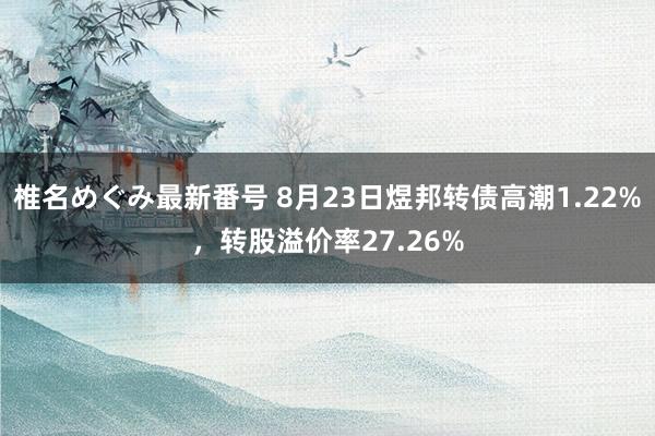 椎名めぐみ最新番号 8月23日煜邦转债高潮1.22%，转股溢价率27.26%